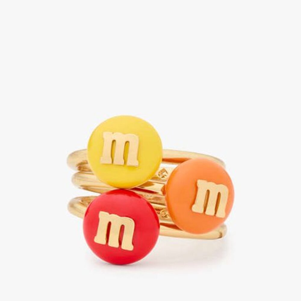 NEW size 7 Kate Spade M&M candy stacking rings set of 3 NWT